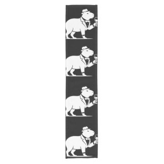 Funny Capybara Wineglass Minimalist Modern Short Table Runner