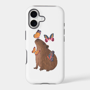 Funny Capybara with Butterfly – Cute Rodent Animal