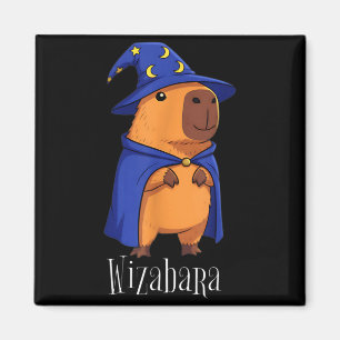 Funny Capybara Wizard Costume Wizabara Graphic Kid Magnet