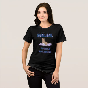 Funny Capybara Yoga Relax Nothing Is Under Control Tri-Blend Shirt