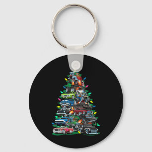 Funny Car Christmas Tree Clic Muscle Cars Tree Lig Key Ring
