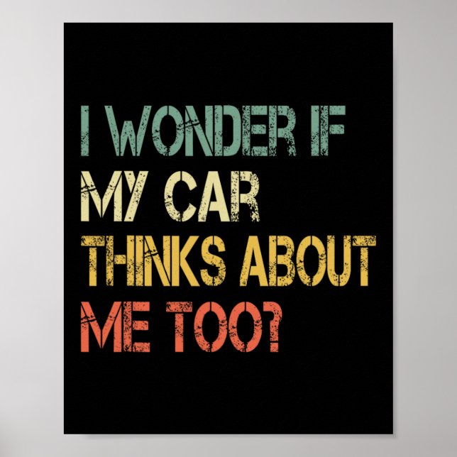 Funny Car Guy Mechanic Fathers Day Dad Mens Car Pa Poster (Front)