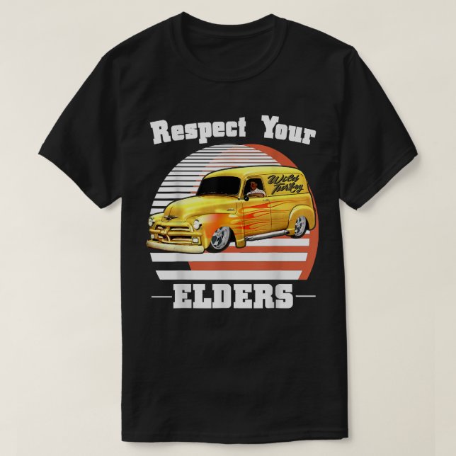 Funny Car Guy - Respect Your Elders Classic Panel  T-Shirt (Design Front)