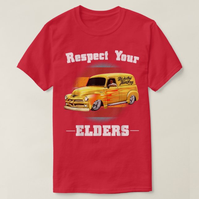 Funny Car Guy - Respect Your Elders Classic Panel  T-Shirt (Design Front)