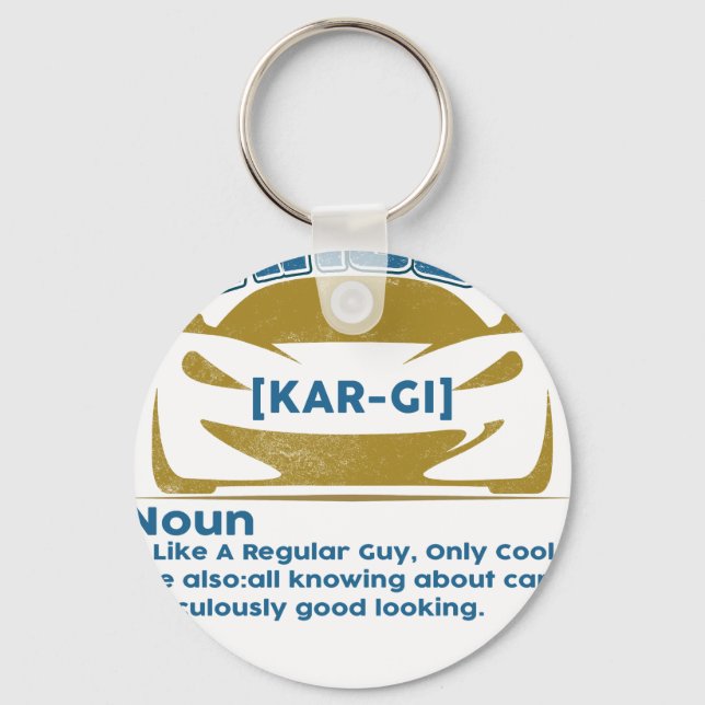 Funny Car Guy T-shirt Gift Car Guy Definition Key Ring (Front)