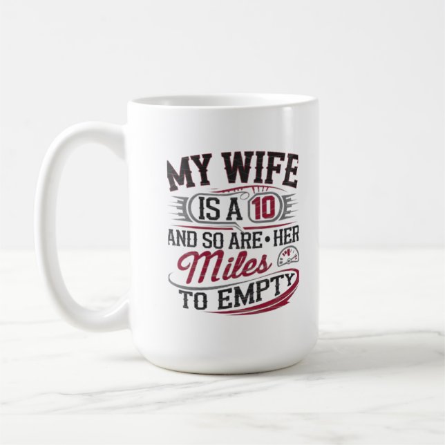 Funny Car Lover Anniversary Tee for Couples Humour Coffee Mug (Left)