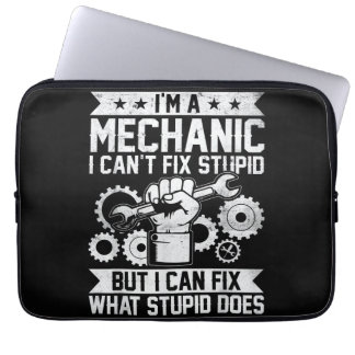 Funny Car Mechanic Engineer Men Women Kids Auto Me Laptop Sleeve