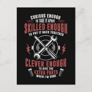 Funny Car Mechanics Quote Repairman Postcard