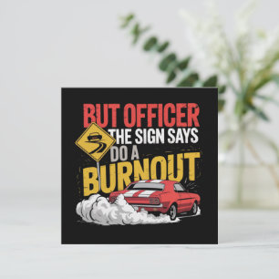 Funny Car Racing Burnout Drag Racing Muscle Car  Invitation