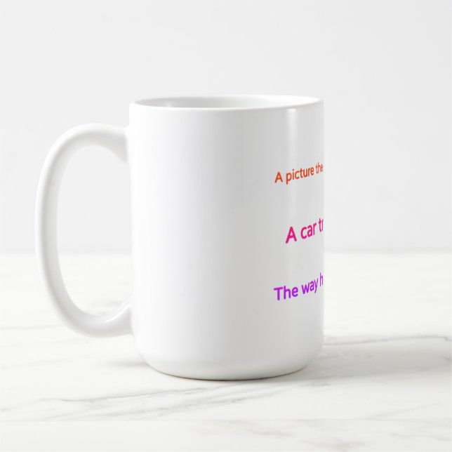 Funny Car Ride Sign Coffee Mug (Left)