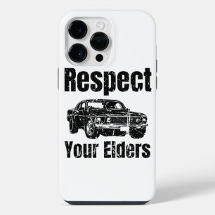 Funny Car - Vintage Respect Your Elders Classic Mu iPhone 14 Pro Max Case