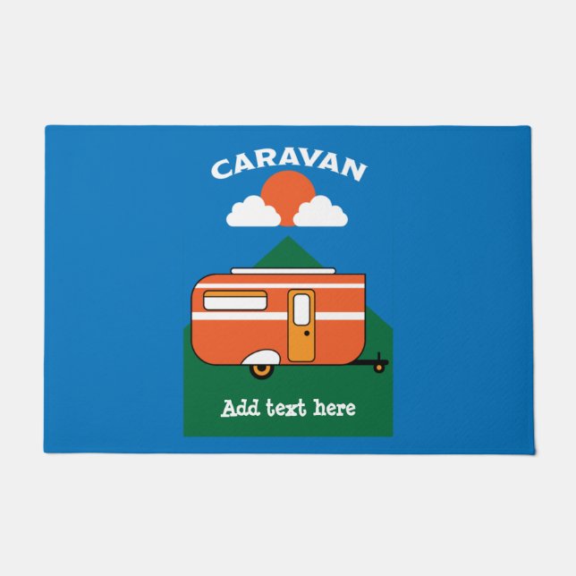 Funny Caravan Accessories Camping Caravaner Doormat (Front)