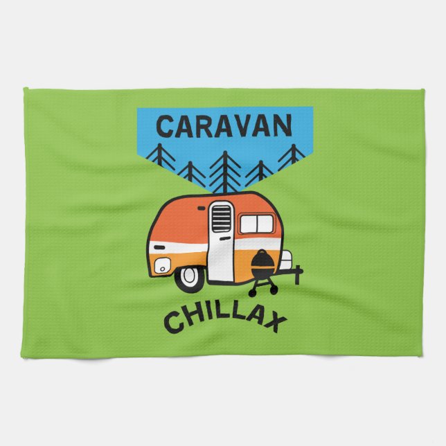 Funny Caravan Gifts | Best Caravanning | Caravans  Tea Towel (Horizontal)
