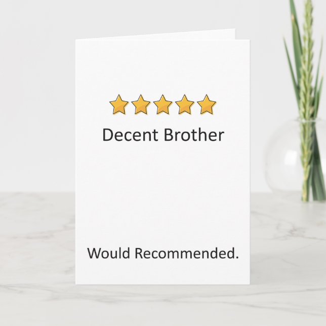 Funny Card For Brother (Front)