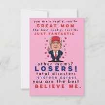 Funny Card for Mum from Daughter, Son, Kids.