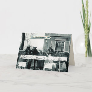 Funny Card - Horse Dinner