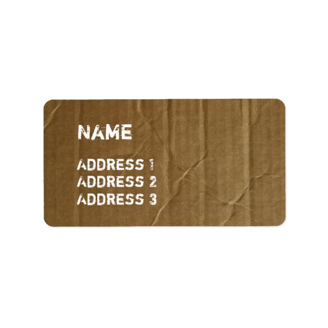 Funny Cardboard Label (Front)