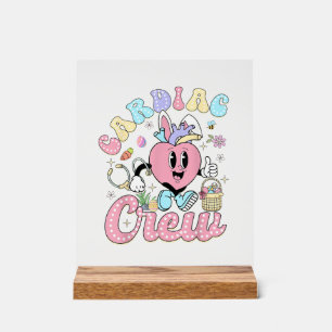 Funny Cardiac Crew Easter Day CVICU Nurse Cardiolo Acrylic Sign