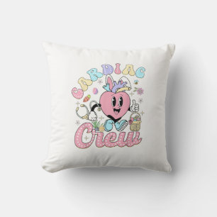 Funny Cardiac Crew Easter Day CVICU Nurse Cardiolo Cushion