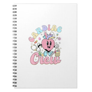 Funny Cardiac Crew Easter Day CVICU Nurse Cardiolo Notebook