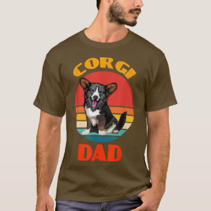 Funny Cardigan Welsh Corgi Dad Dog Lover Fathers D T-Shirt