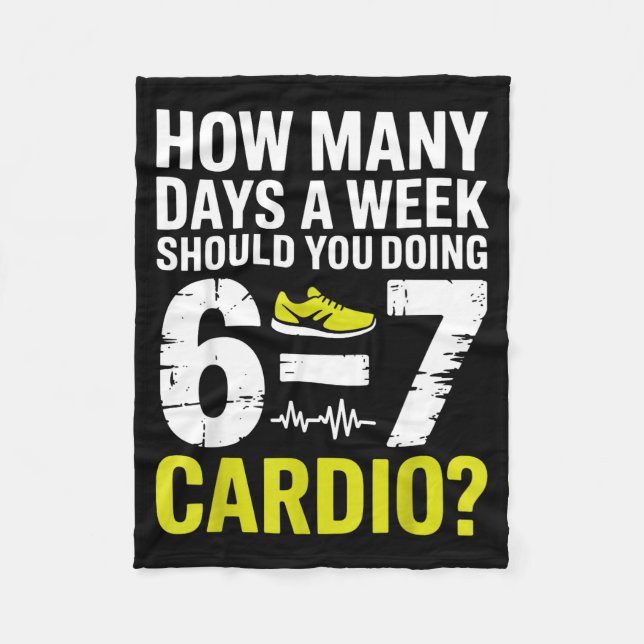 Funny Cardio Motivation Fitness Humor Running Work Fleece Blanket (Front)