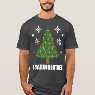 Funny Cardiologist Christmas Tree Cardiology Offic T-Shirt