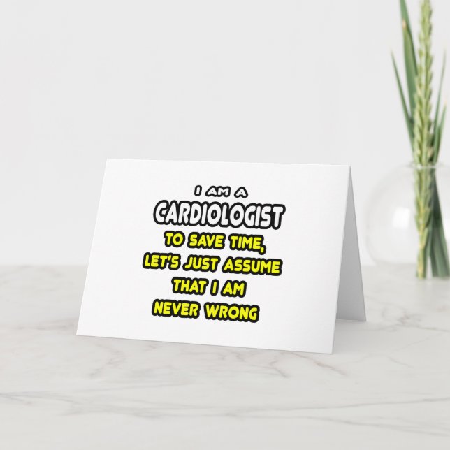 Funny Cardiologist T-Shirts and Gifts Card (Front)