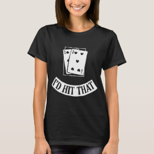 Funny Cards Black Jack Blackjack Gamble Casino Las T-Shirt