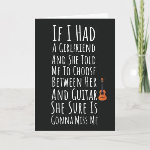 Funny Cards For Male Guitar Players Men Teen Boys 