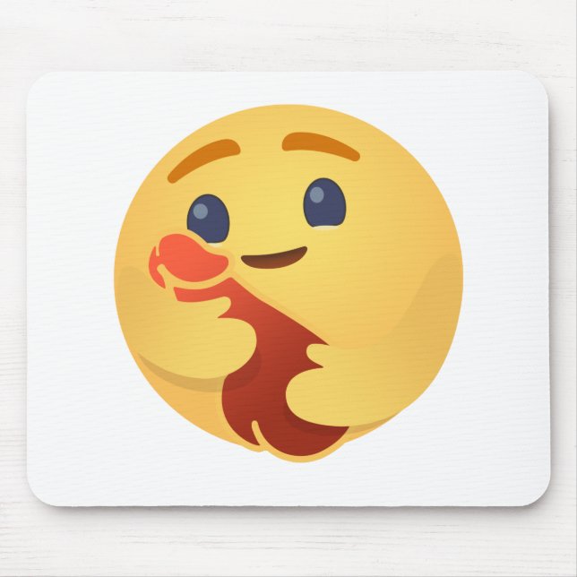 Funny Care Emojis Facebook Mouse Mat (Front)