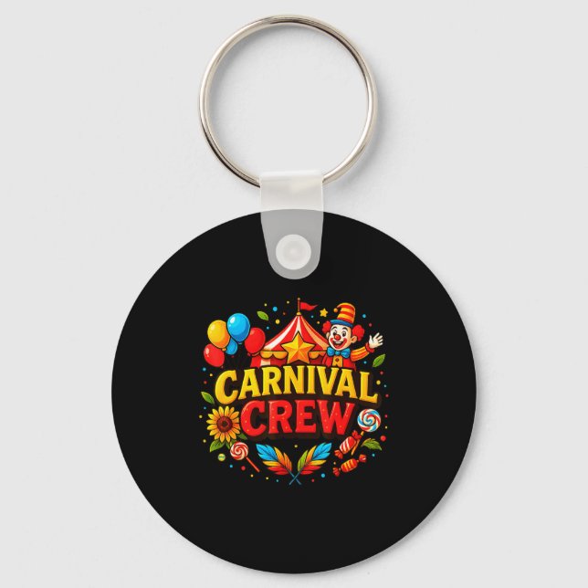 Funny Carnival Crew Circus Party Staff Costume Pri Key Ring (Front)