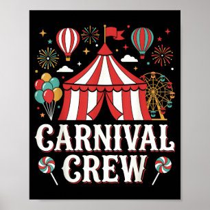Funny Carnival Crew Circus Staff Theme Party Poster