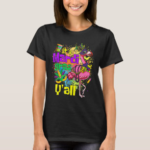 Funny Carnival Party  Idea Flamingo Mardi Gras Cos T-Shirt