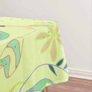 Funny carnivorous plants drawing seamless pattern tablecloth