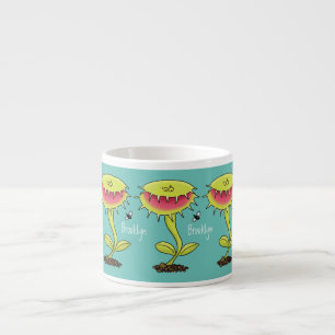Funny carnivorous Venus fly trap plant cartoon Espresso Cup