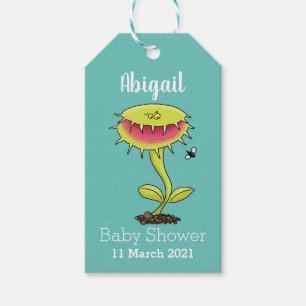 Funny carnivorous Venus fly trap plant cartoon  Gift Tags