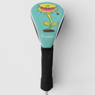 Funny carnivorous Venus fly trap plant cartoon Golf Head Cover