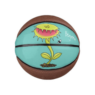 Funny carnivorous Venus fly trap plant cartoon Mini Basketball