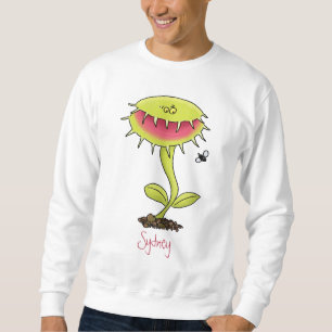 Funny carnivorous Venus fly trap plant cartoon Sweatshirt