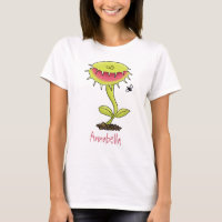 Funny carnivorous Venus fly trap plant cartoon