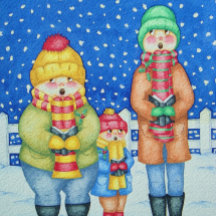 funny carol singers in the snow christmas kids