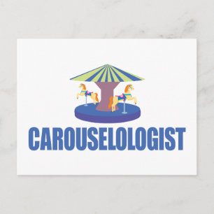 Funny Carousel Postcard