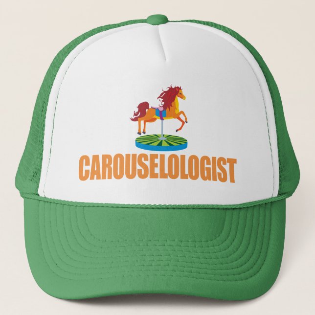 Funny Carousel Trucker Hat (Front)