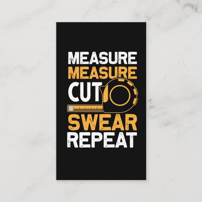 Funny Carpenter and Craftsman Dad Joke Business Card (Front)