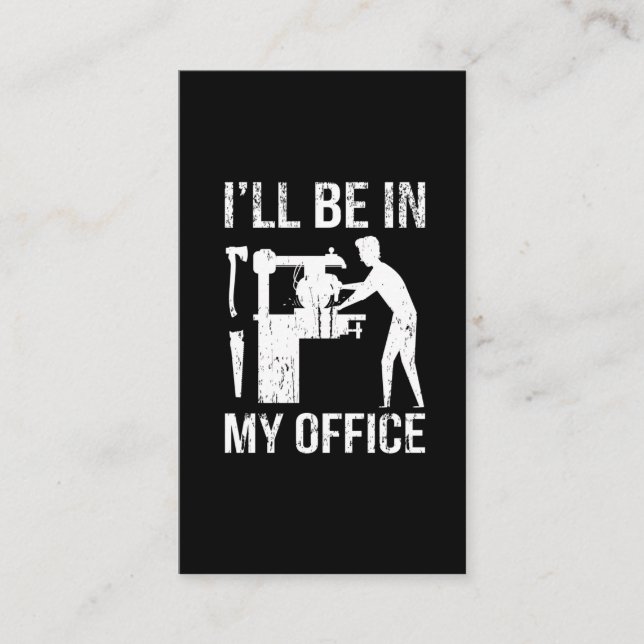 Funny Carpenter Dad Woodworker Humor Craftsman Business Card (Front)