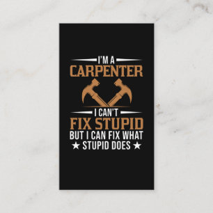 Funny Carpenter Dad Woodworking Husband Craftsman Business Card