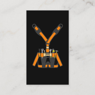 Funny Carpenter Tool Belt Craftsman Woodworker Business Card