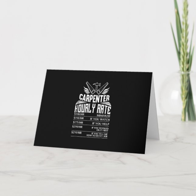 Funny Carpenter Woodworking  Great Gift  Dad Card (Front)