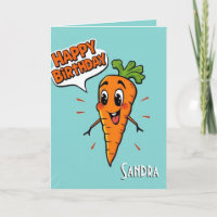Funny Carrot Happy Birthday